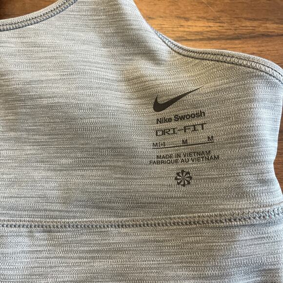 Nike Swoosh Dri-fit Light Support Sports Bra Heather Gray Sz M Racerback Comfort - Picture 4 of 5